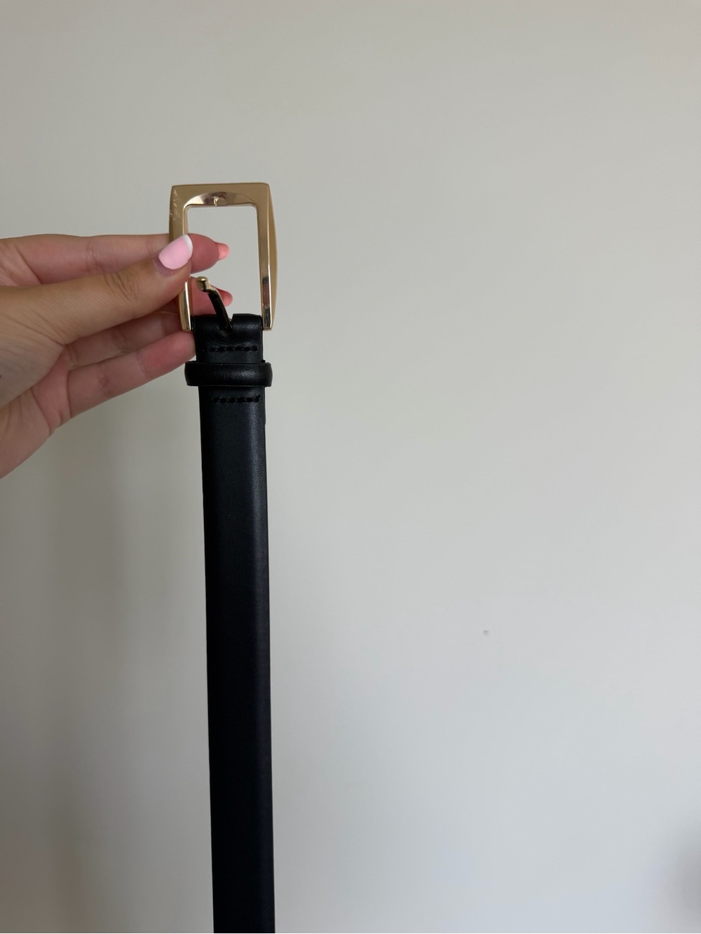 H&M Black Belt with Gold Buckle